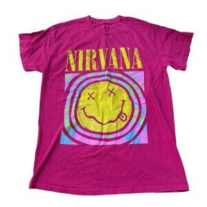 NIRVANA Pink Short Sleeve T-Shirt Size Medium